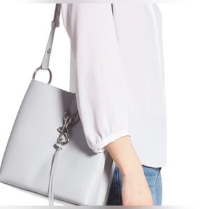 Rebecca Minkoff White Leather Feeder Bag